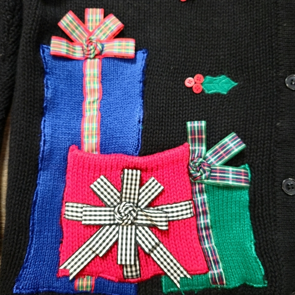 Bechamel Women's  Embroidered High Quality Cardigan Christmas Sweater 🎄 Size M - Picture 4 of 8